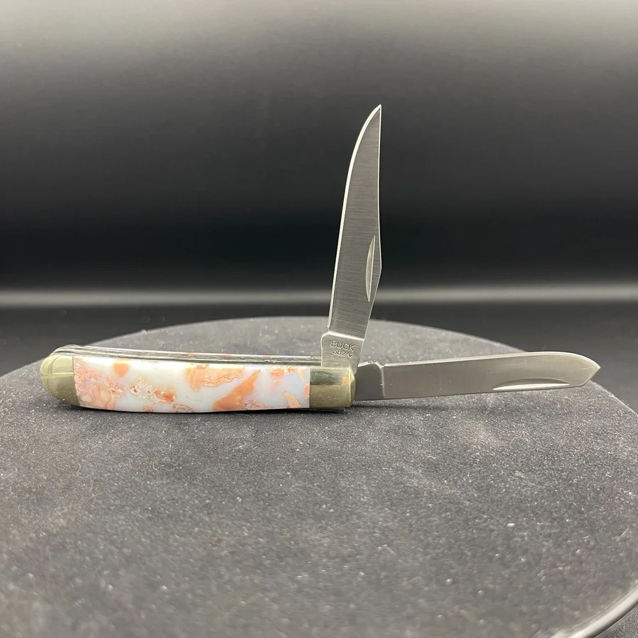 Rough Cut Lapidary folding knife, closed view